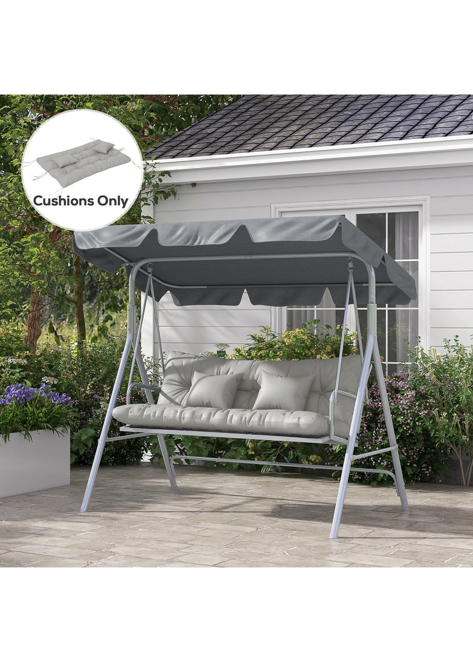 Outsunny Outdoor Back and Seat Cushion with Pillows No Swing