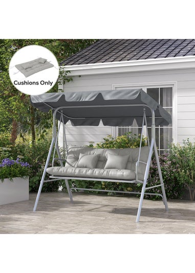 Outsunny Outdoor Back and Seat Cushion with Pillows No Swing