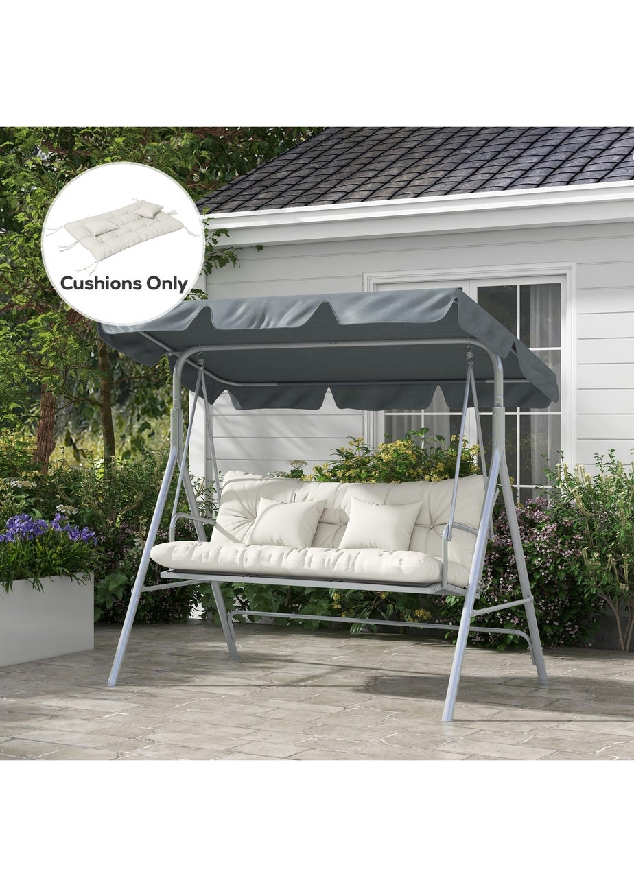 Outsunny Outdoor Back and Seat Cushion with Pillows No Swing