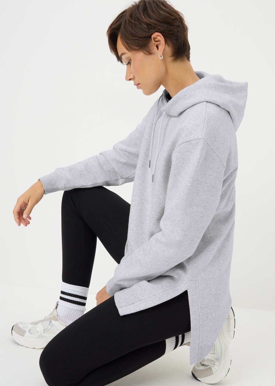 Grey Longline Hoodie