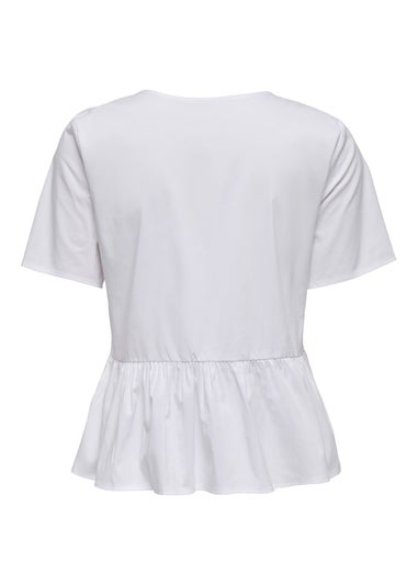 JDY White Ribbon Blouse