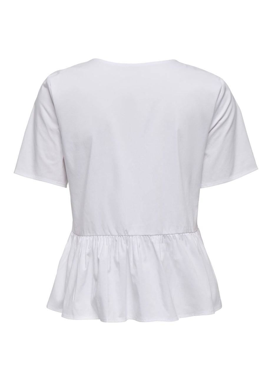 JDY White Ribbon Blouse