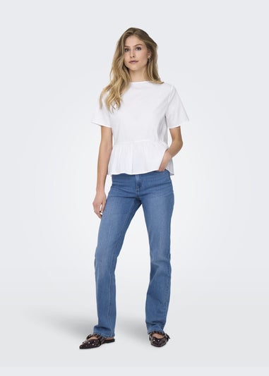 JDY White Ribbon Blouse