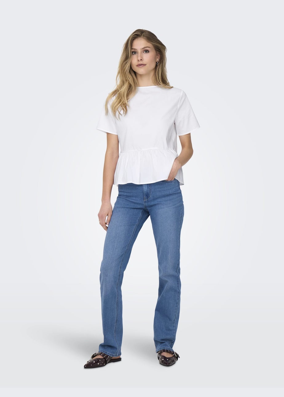 JDY White Ribbon Blouse