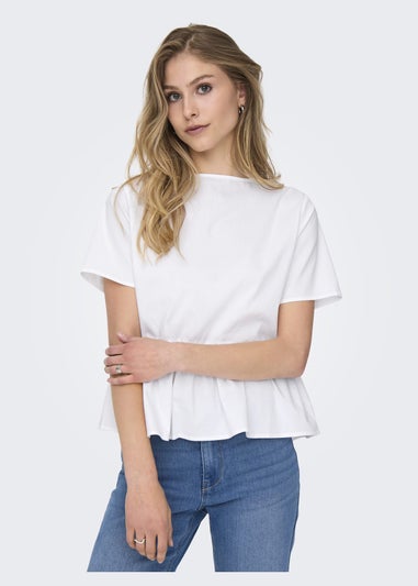 JDY White Ribbon Blouse