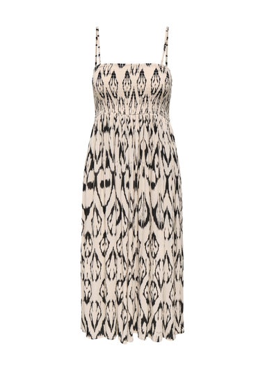 JDY Beige Patterned Midi Dress
