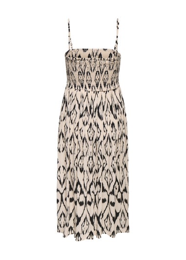 JDY Beige Patterned Midi Dress