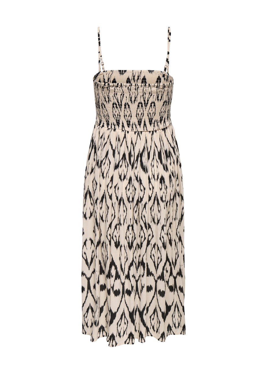 JDY Beige Patterned Midi Dress