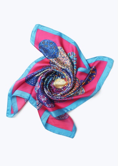 Muse Pink And Blue Printed Scarf