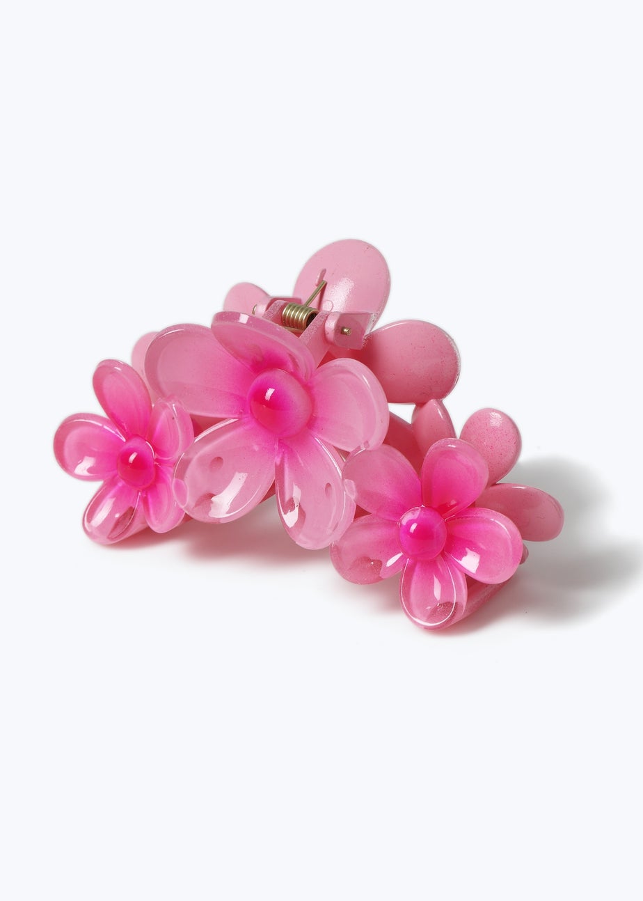 Muse Pink Triple Daisy Flower Claw Clip