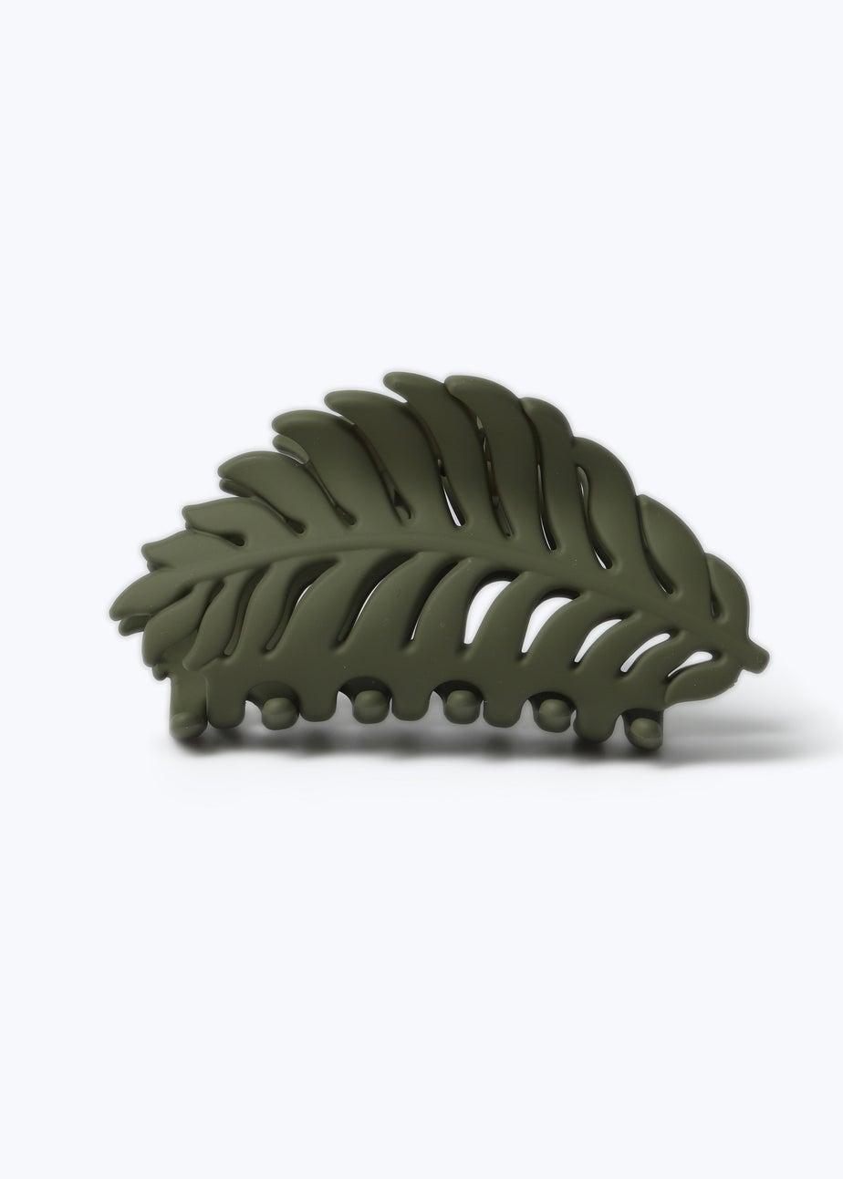 Muse Green Palm Leaf Claw Clip