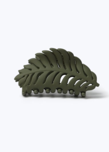 Muse Green Palm Leaf Claw Clip