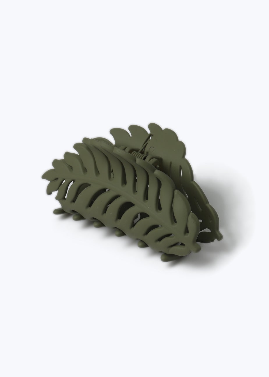 Muse Green Palm Leaf Claw Clip
