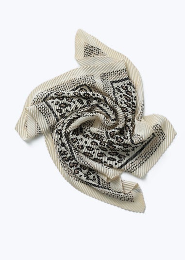 Muse Cream Animal Print Head Scarf