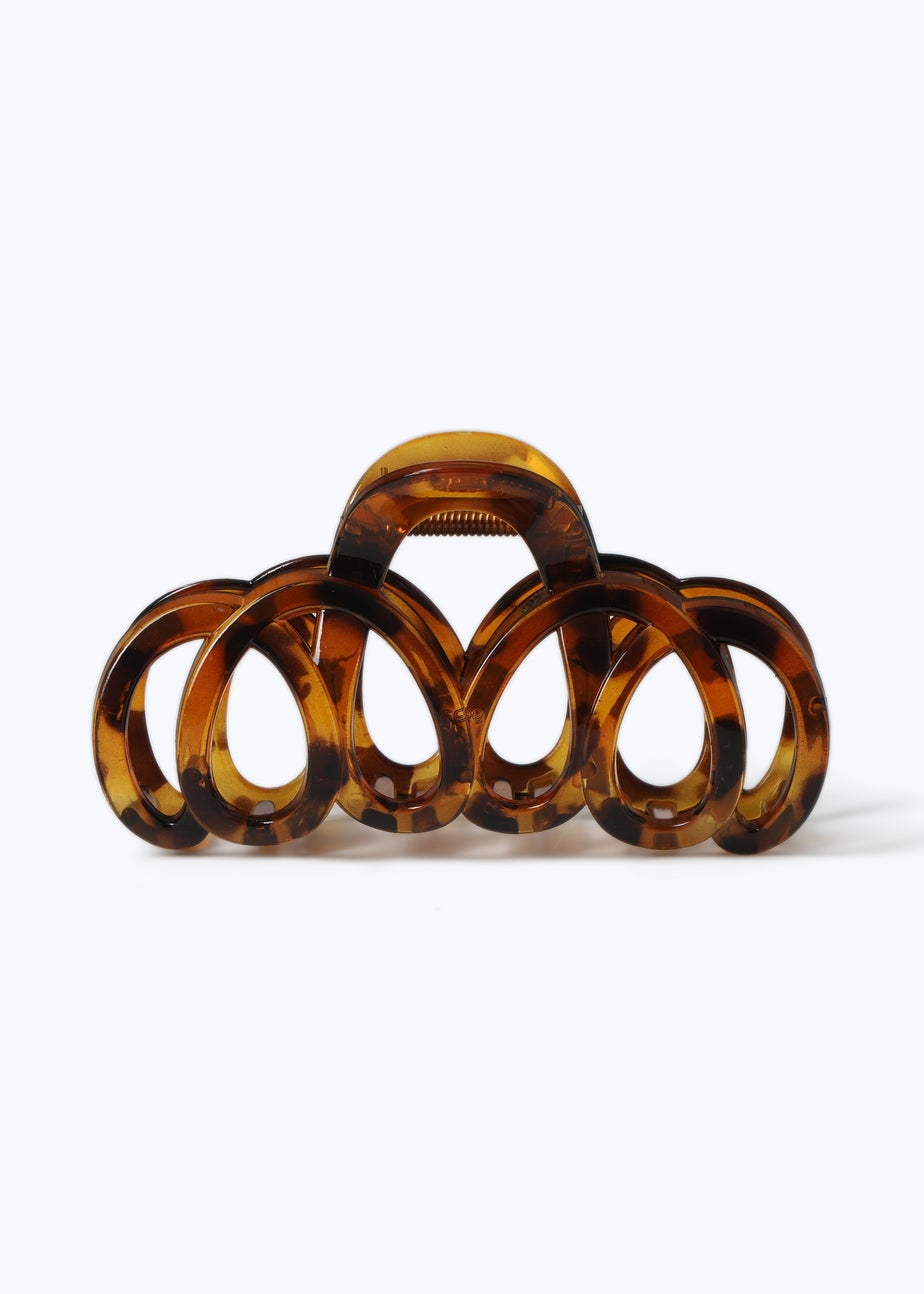 Muse Brown Oversized Loop Claw Clip