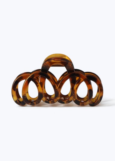 Muse Brown Oversized Loop Claw Clip