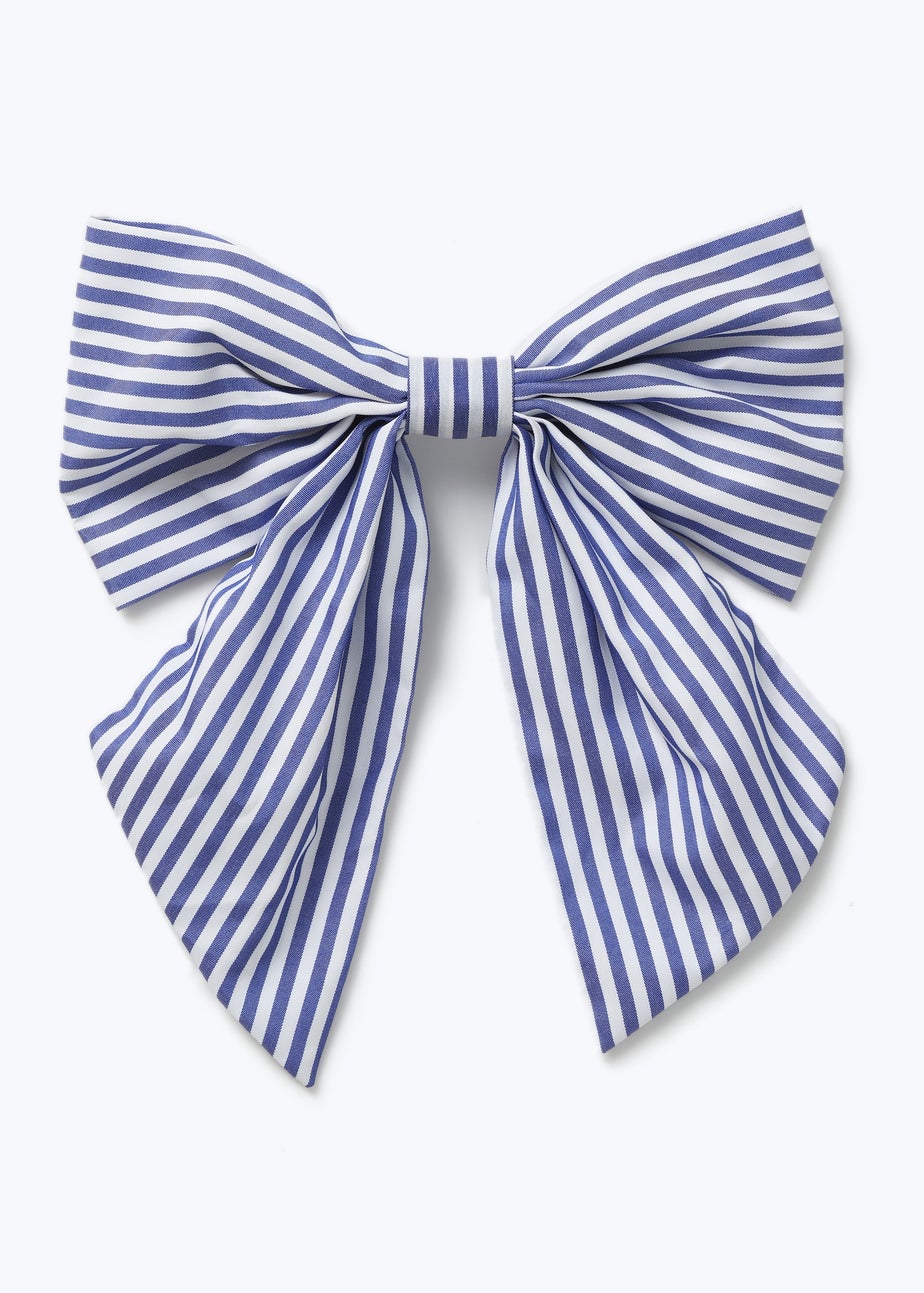 Muse Blue Stripe Bow