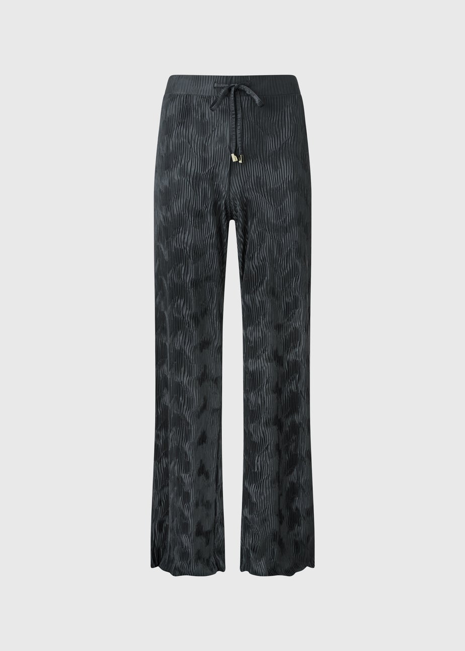 Charcoal Plisse Co Ord Trousers