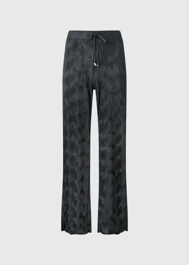 Charcoal Plisse Co Ord Trousers