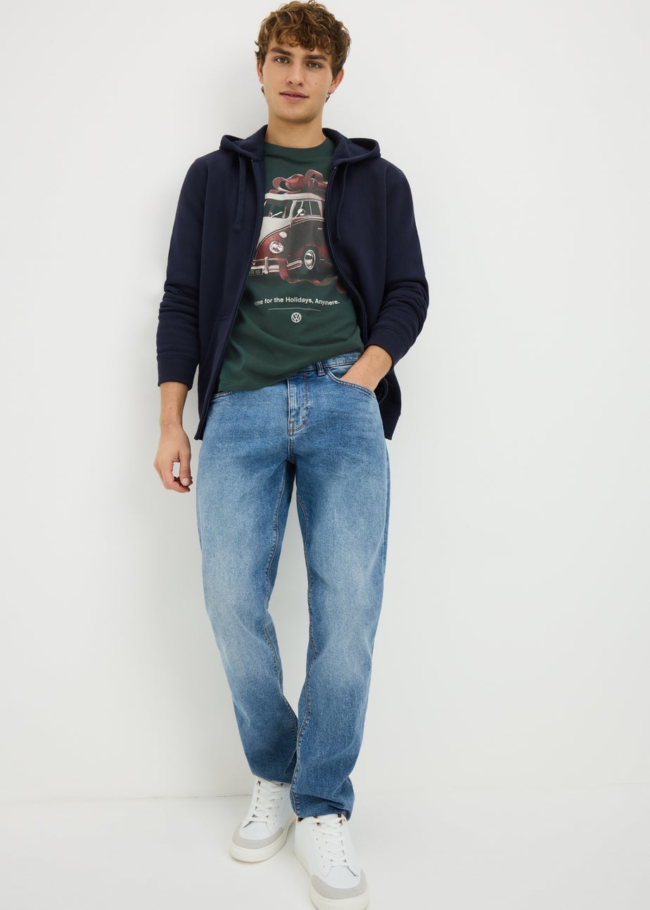 Green Christmas Volkswagen Printed T-Shirt