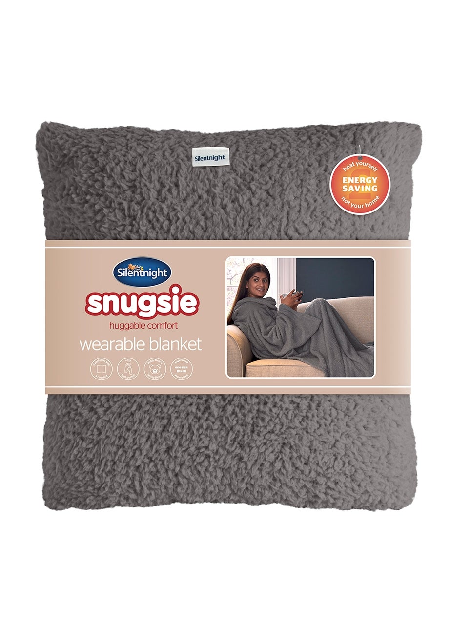 Silentnight Charcoal Snugsie Blanket