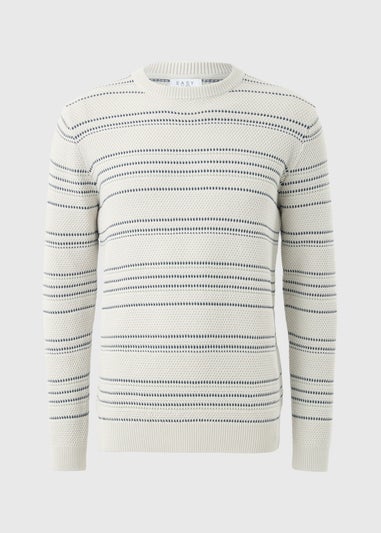 Cream Striped Knit Jumper