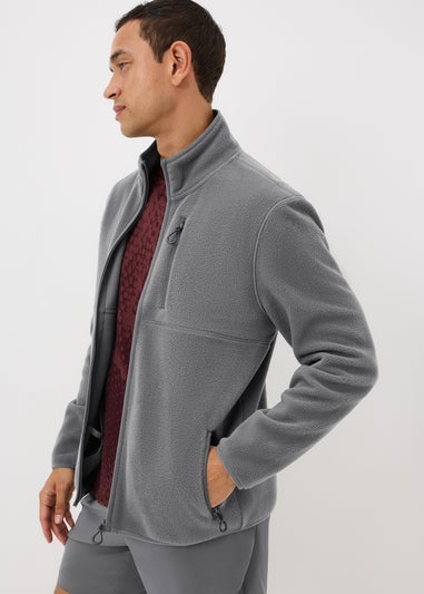 Souluxe Grey Funnel Neck Fleece