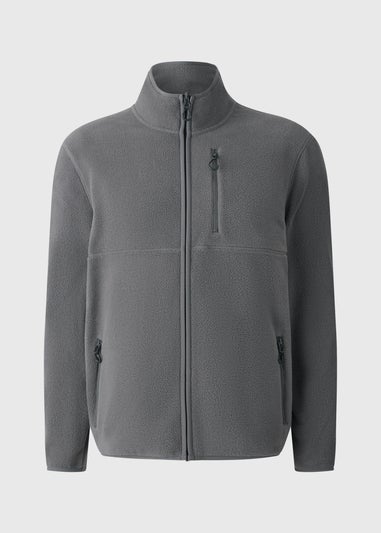 Souluxe Grey Funnel Neck Fleece
