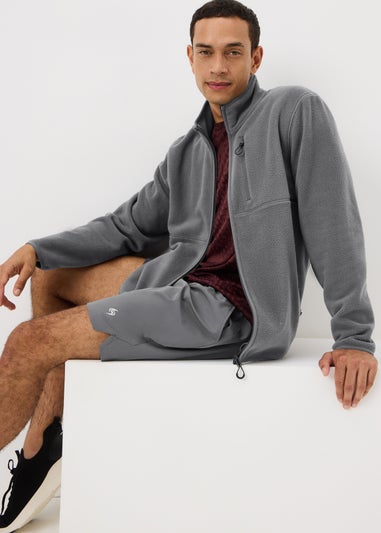 Souluxe Grey Funnel Neck Fleece