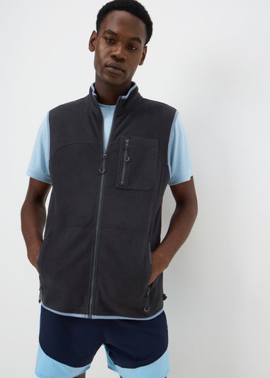 Souluxe Black Fleeced Gilet