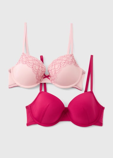 2 Pack Pink T-Shirt Bras