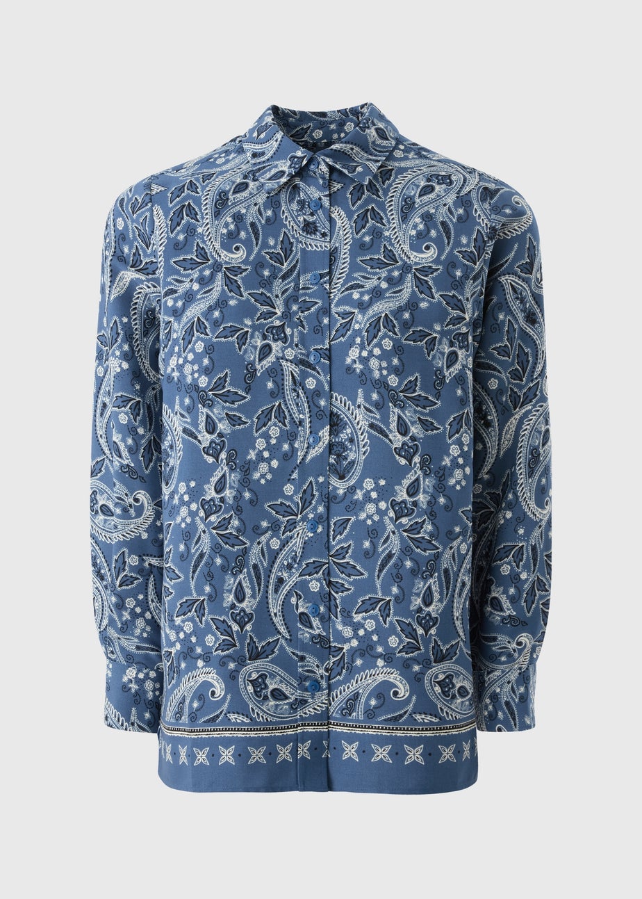 Blue Paisley Co-ord Shirt