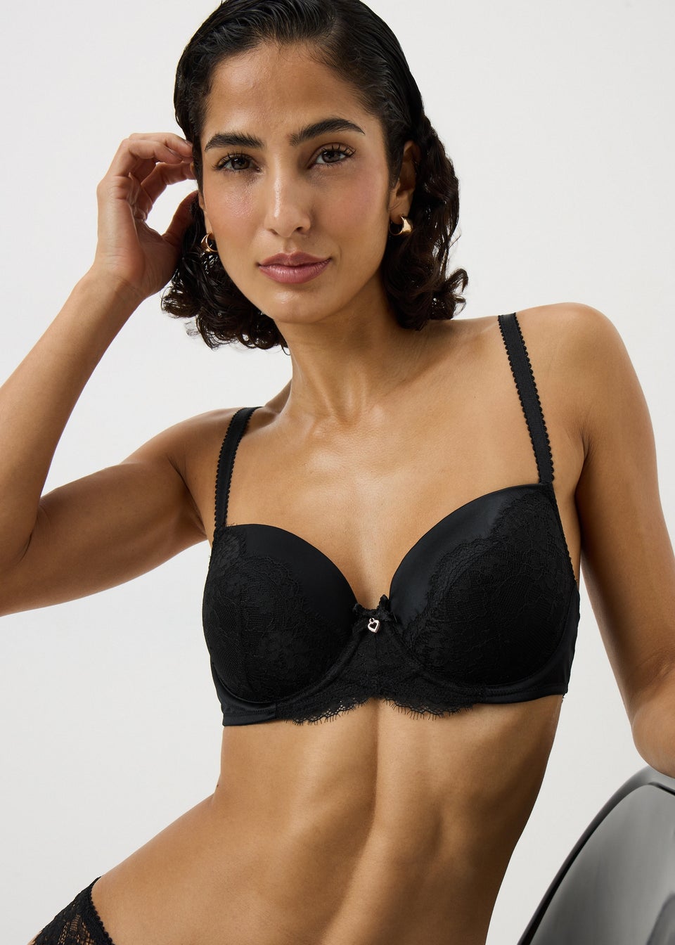 Black Lace Padded Co Ord Bra