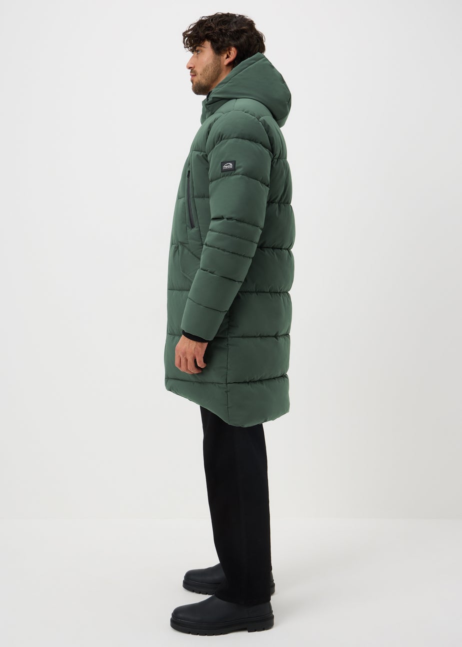 Dark Green Technical Longline Puffer
