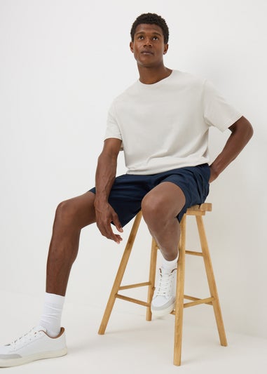 Navy Parachute Cargo Shorts