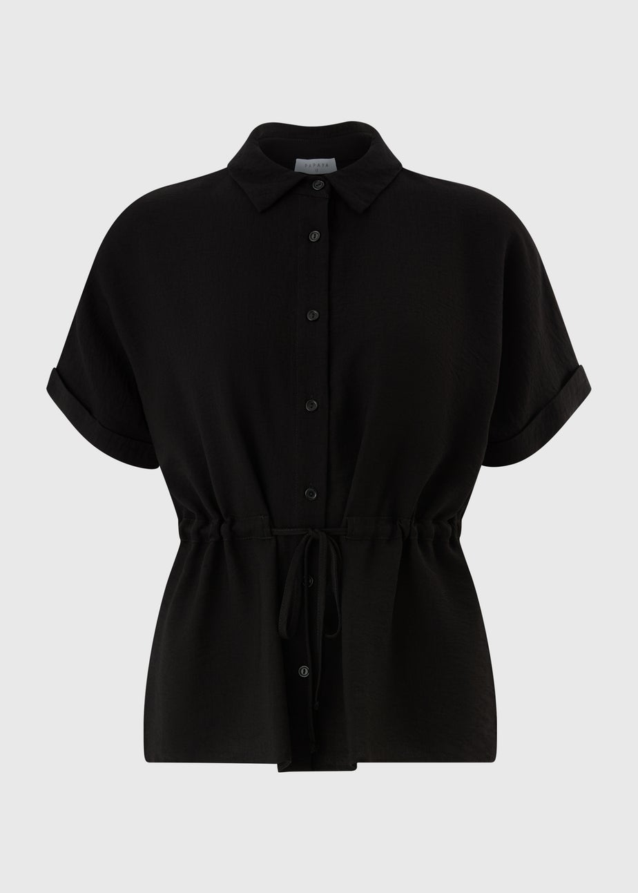 Black Tie Front Shirt