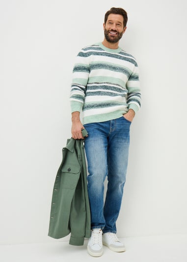 Lincoln Green Stripe Knit Jumper