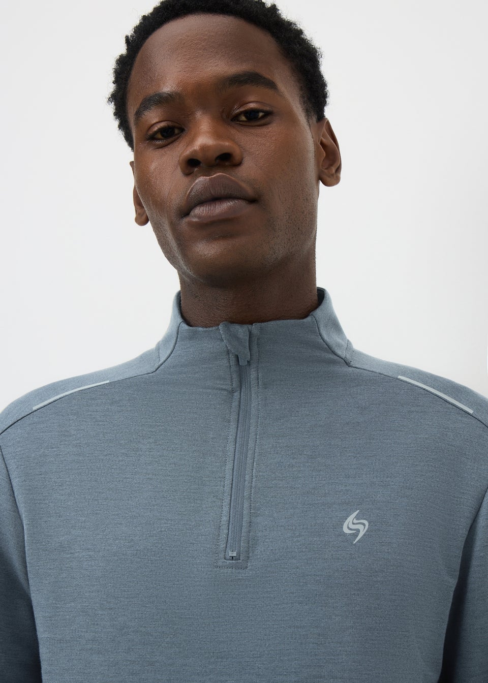 Souluxe Grey 1/4 Zip Sports Top