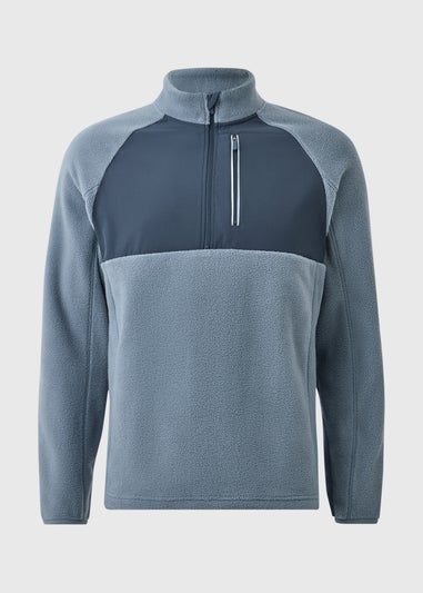 Souluxe Blue 1/4 Zip Fleece
