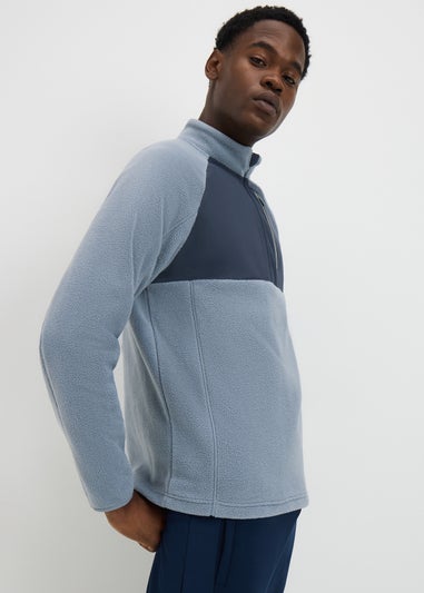 Souluxe Blue 1/4 Zip Fleece