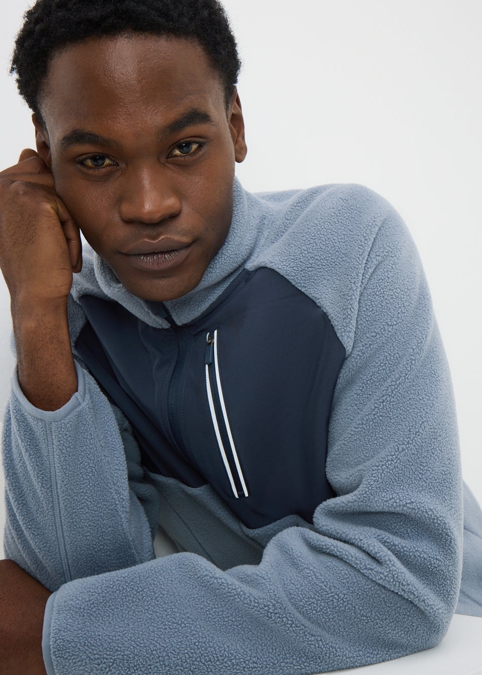 Souluxe Blue 1/4 Zip Fleece