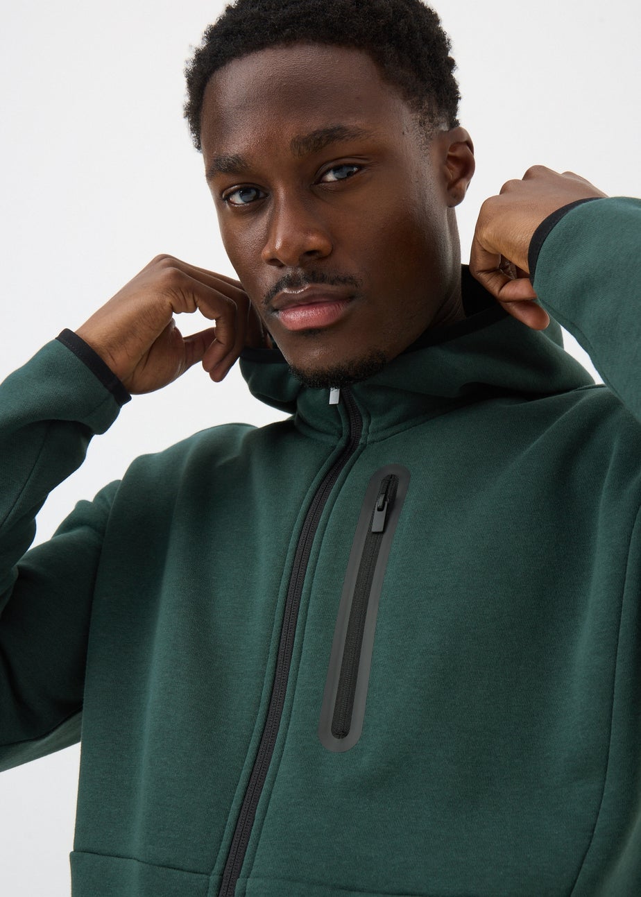Souluxe Green Panel Zip Up Jacket