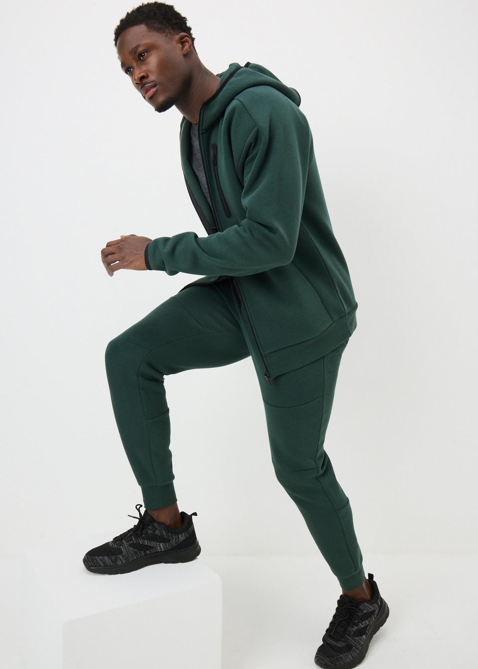 Souluxe Green Panel Zip Up Jacket