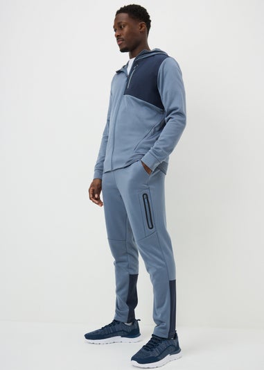 Souluxe Blue Textured Jogging Bottoms