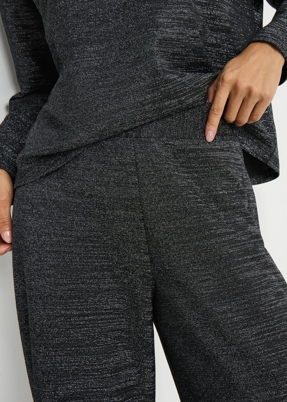 Black Glitter Co Ord Trousers