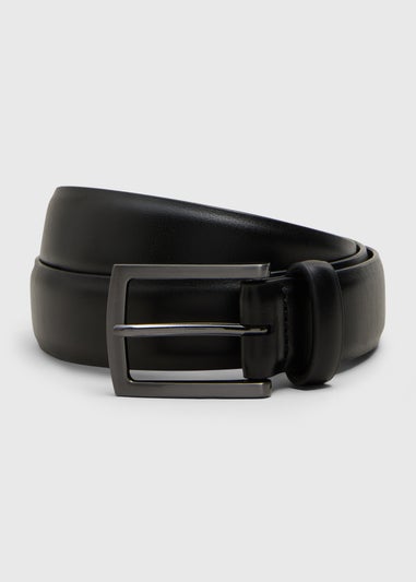 Black Faux Leather Belt