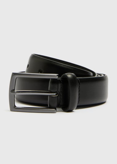 Black Faux Leather Belt