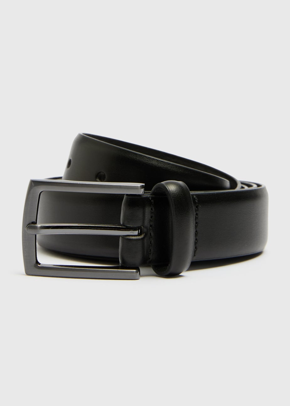Black Faux Leather Belt