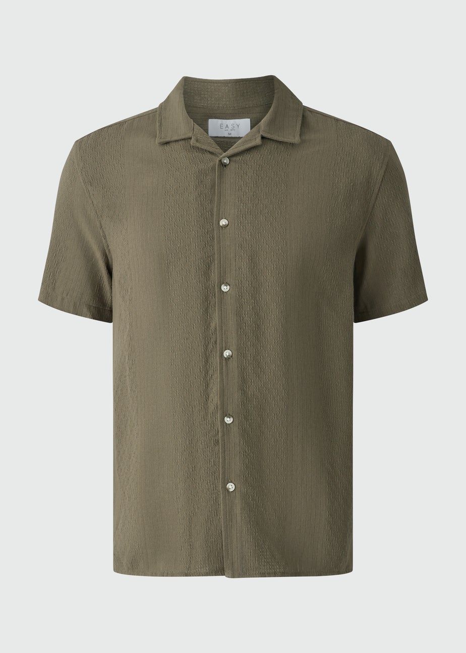 Khaki Tonal Textured Shirt