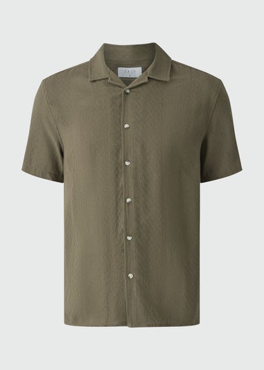 Khaki Tonal Textured Shirt